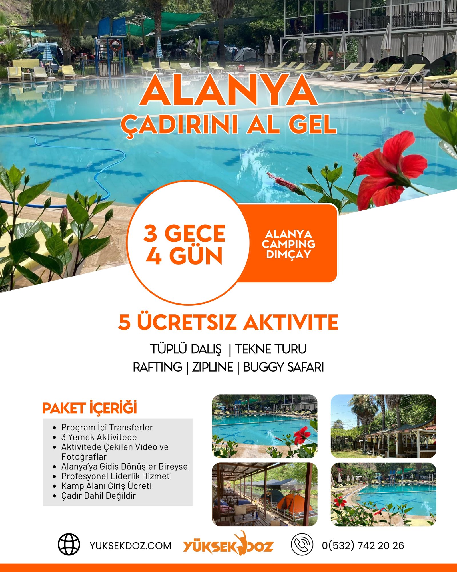 Çadır Konaklamalı Aktivite Tatili